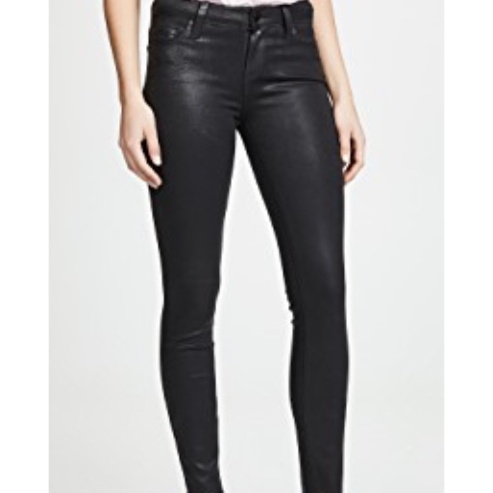 Women’s wax-coated denim jeans